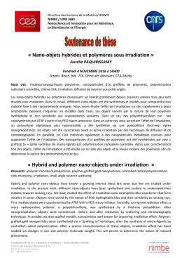 Annonce de la soutenance.