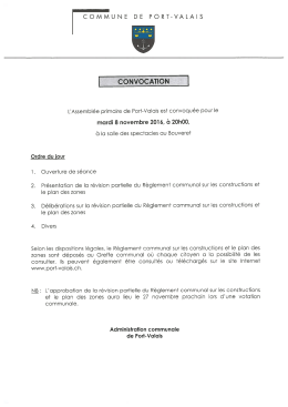 RCCZ / PAZ - Consultation sous la rubrique "Pilier Public" - Port