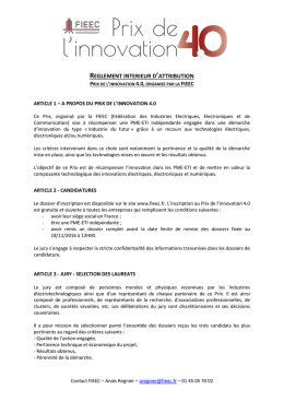 Télécharger le règlement - La Fabrique de l`industrie