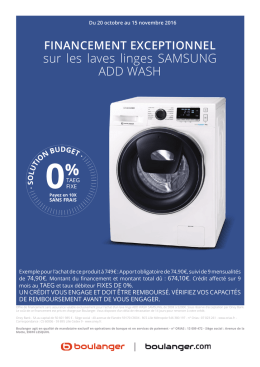 sur les laves linges SAMSUNG ADD WASH
