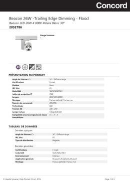 Beacon LED 26W 4 000K Patère Blanc 30°