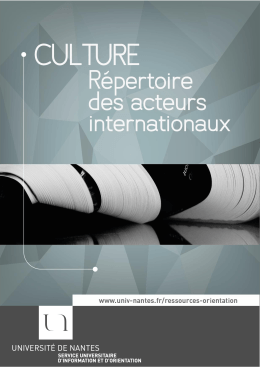 Culture : guide des acteurs internationaux