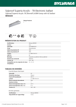 Sylproof Superia Acrylic T8 26mm&Oslash; 2x58W lamp with A2 ballast