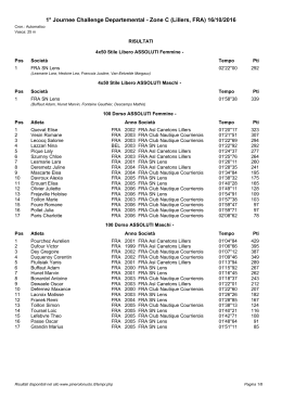 1&deg; Journee Challenge Departemental