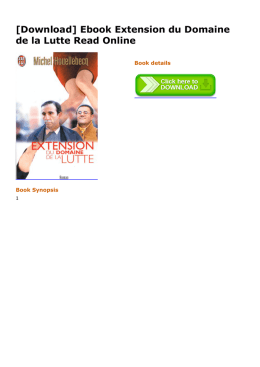 [Download] Ebook Extension du Domaine de la Lutte Read