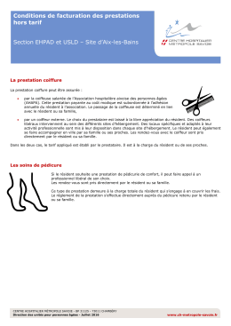 Facturation prestations hors tarifs EHPAD et USLD