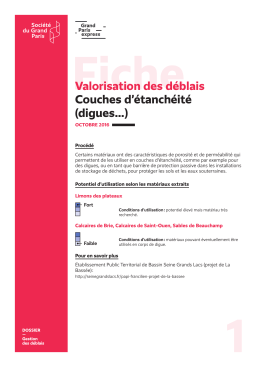 Valorisation des déblais Couches d`étanchéité