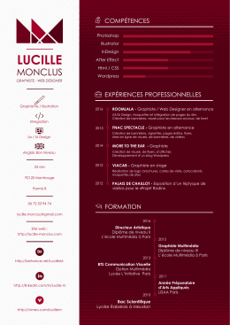 pour voir mon CV - Lucille Monclus