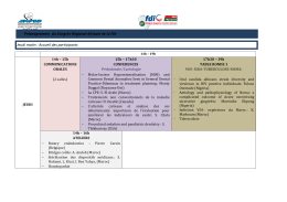 Préprogramme du Congrès Régional Africain de la FDI Jeudi matin