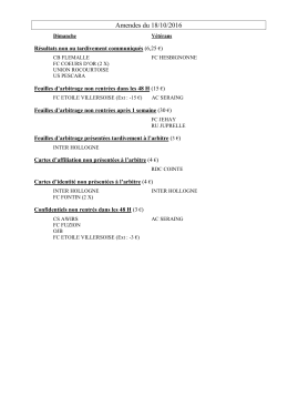 Amendes du 18/10/2016