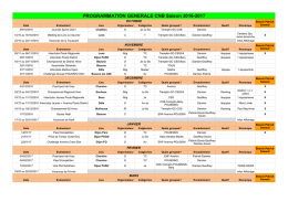 PROGRAMMATION GENERALE CNB Saison 2016-2017