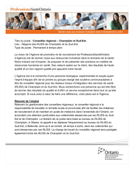 Conseiller régional - HealthForceOntario
