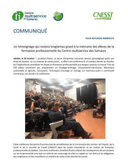 Un t&eacute;moignage qui restera longtemps grav&eacute; &agrave; la m&eacute;moire des