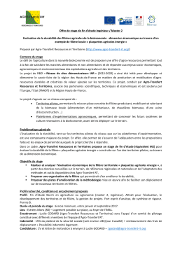 &Eacute;valuation de la durabilit&eacute; des fili&egrave;res agricoles de la bio&eacute;conomie