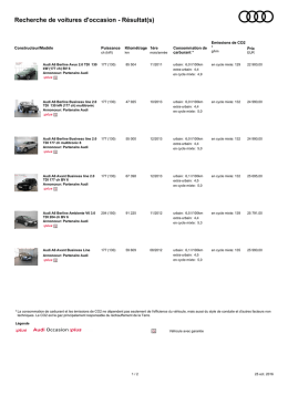 Recherche de voitures d`occasion