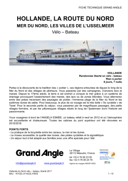 Hollande, la route du Nord, v&eacute;lo bateau