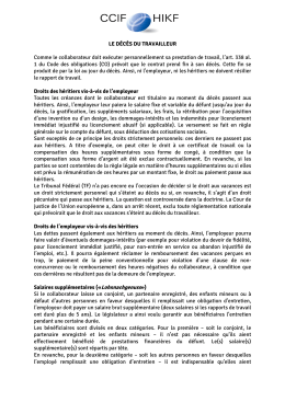 D&eacute;c&egrave;s du travailleur