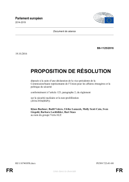 FR FR PROPOSITION DE R&Eacute;SOLUTION