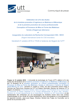 L`UTT célèbre la fin des études des 28 étudiants de la troisième