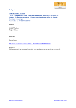 Forum: Trucs en vrac