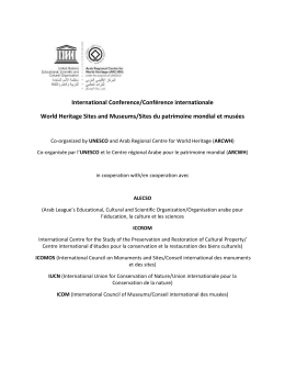International Conference/Conférence internationale World Heritage