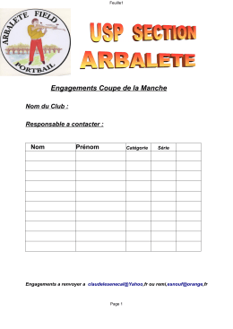 Engagements - Ligue de Normandie de tir