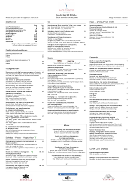 Menu restaurant