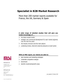 Specialist in B2B Market Research