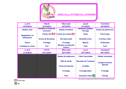 du 24 octobre au 4 novembre - Anse