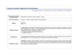 3. Voiture et cycliste / Approche d`une intersection