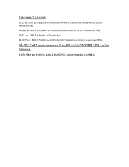 Expositions et symposiums