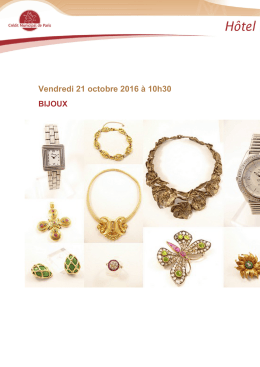 Vendredi 21 octobre 2016 à 10h30 - Paris