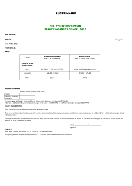 Inscription No&euml;l 2016