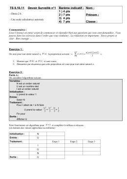 sujet et correction