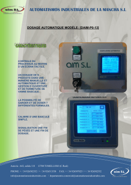 Catalogue doseur Beijer - Automatismos Industriales de la Mancha SL