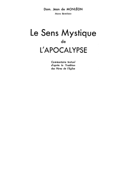 Microsoft Word - LE SENS MYSTIQUE DE L`APOCALYPSE.doc