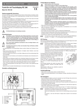 Funk-Uhr mit Touchdisplay RC 246