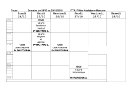 afficher le planning