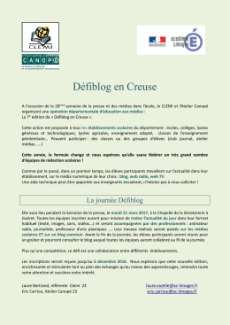 Défiblog en Creuse