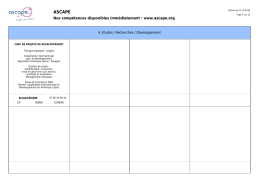 Etudes, Recherche et D&eacute;veloppement