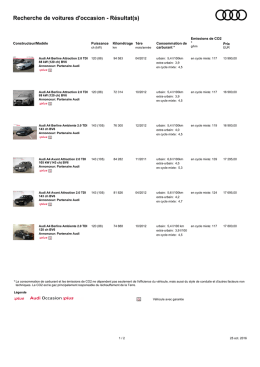 Recherche de voitures d`occasion