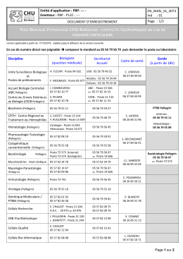 PBP Contacts telephoniques en cas demande particuliere