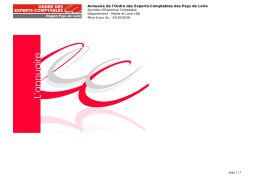 Annuaire Ordre des Experts Comptables de Pays de Loire