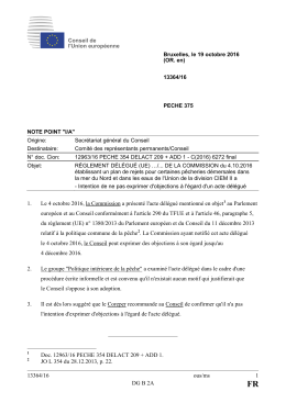 13364/16 ous/ms 1 DG B 2A 1. Le 4 octobre 2016, la Commission a