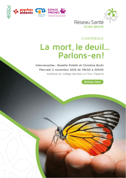 La mort, le deuil... Parlons-en!