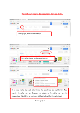 Tutoriel pour trouver des documents libre de droits.