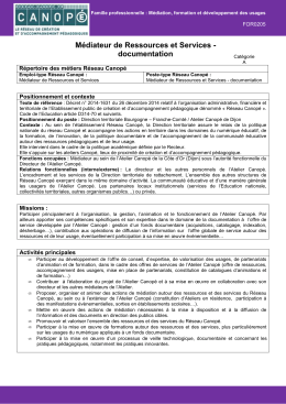 M&eacute;diateur de ressources et services
