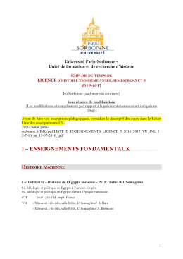 EMPLOI DU TEMPS LICENCE 3 2016-2017