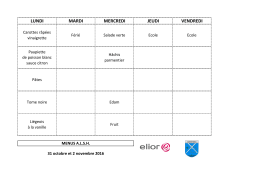 Menus mis en forme S 44 ALSH