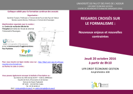 Organisation : - Recherche - Université de Pau et des Pays de l`Adour